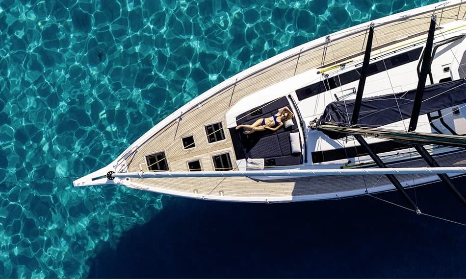Private sailing vessel in the Tuscan archipelago